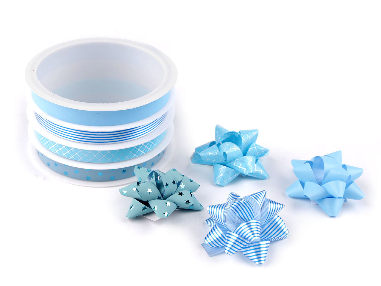 Set panglici folie cu rozete - Roșu (1 Set)
