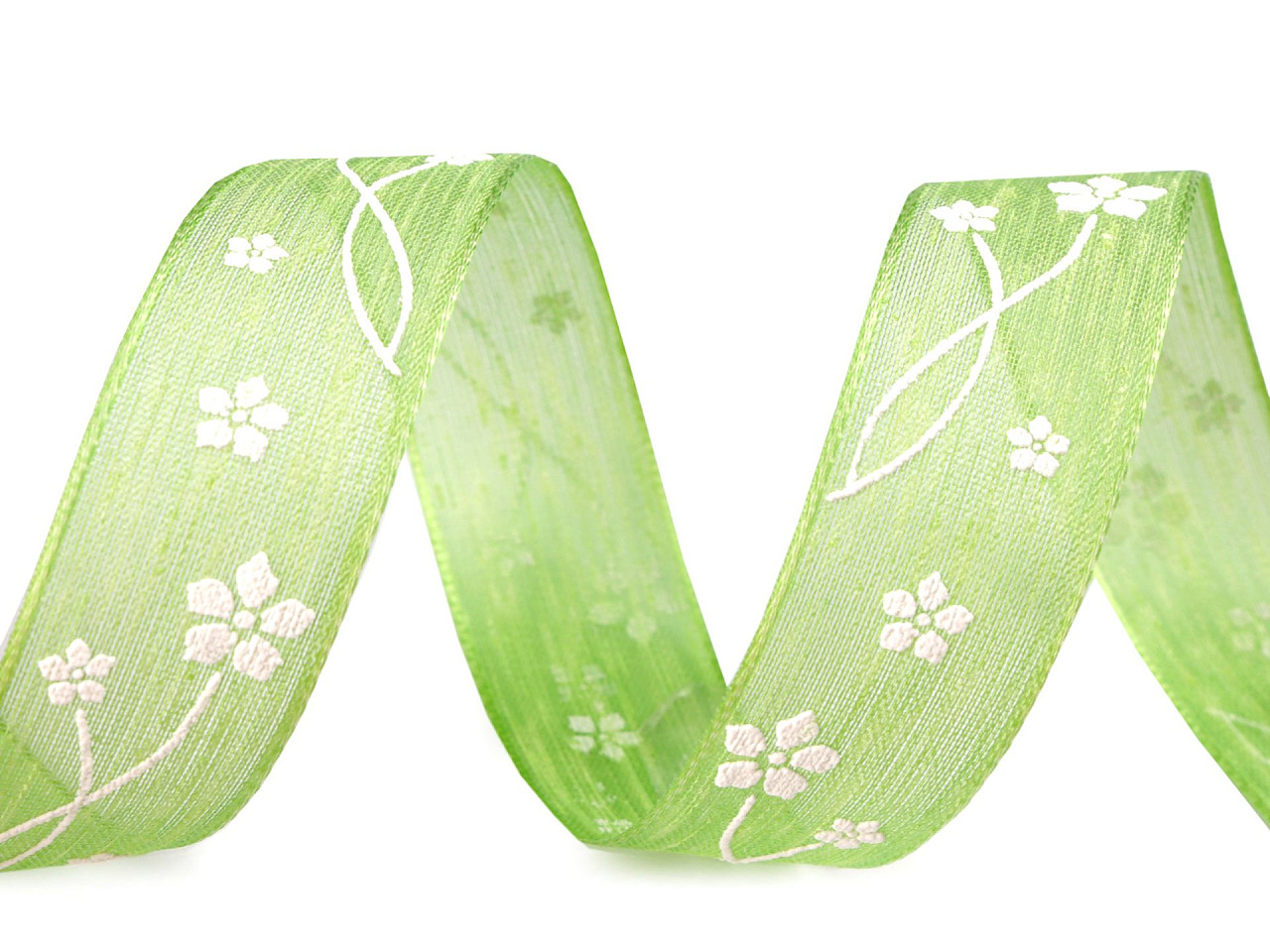 Panglica cu flori latime 25 mm - Roz antic deschis (20 Metri)