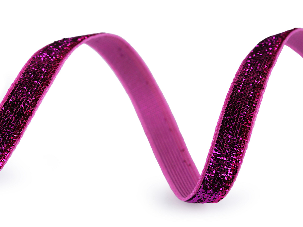 Panglică din catifea lurex lățime 6 mm - Purple-pink (45 Metri) Panglică din catifea lurex lățime 6 mm - Purple-pink (45 Metri)