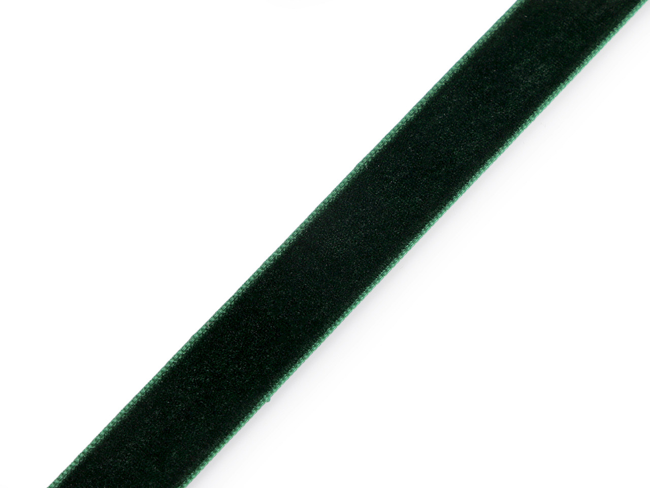 Panglica de catifea latime 15 mm - Negru (1 Metru)