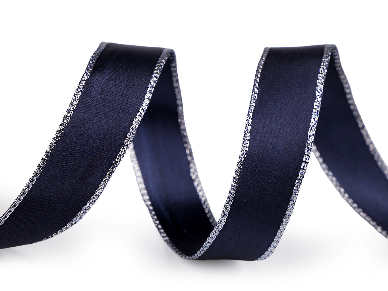 Panglică cu lurex și sârmă pe margine 24 mm - Auriu (20 Metri)
