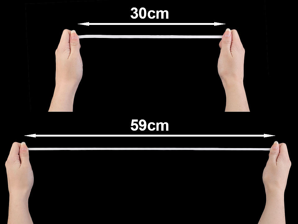Elastic confecții, lățime 6-7 mm - Alb (300 Metri)