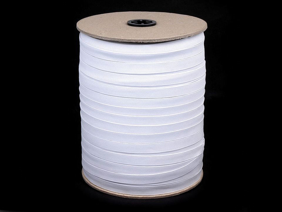 Elastic confecții, lățime 12 mm - Alb (300 Metri)
