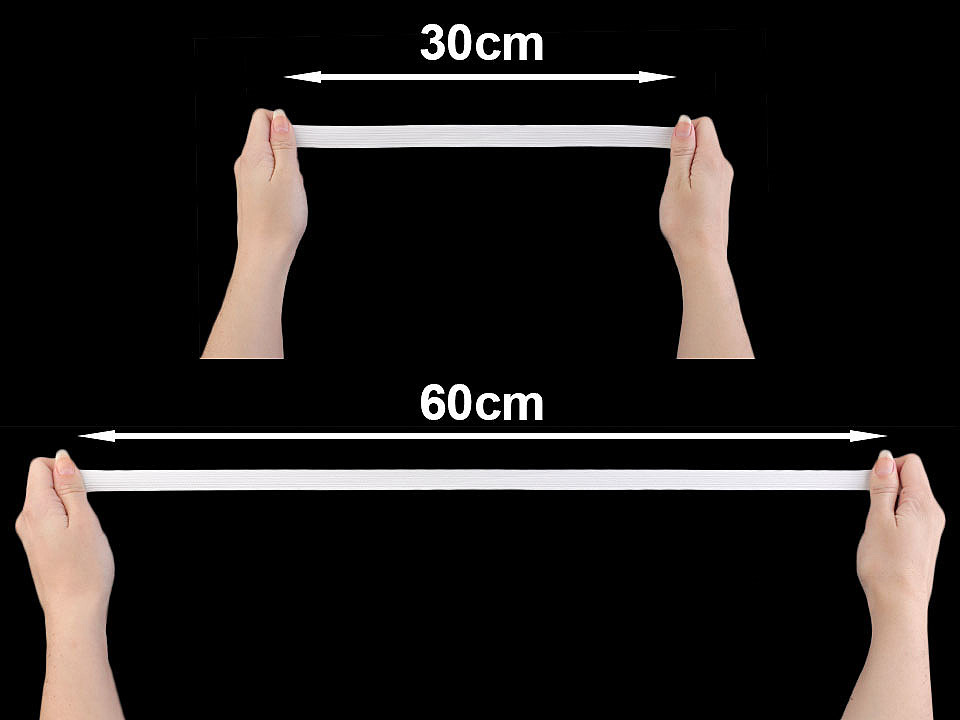 Elastic confecții, lățime 18 mm - Alb (100 Metri)