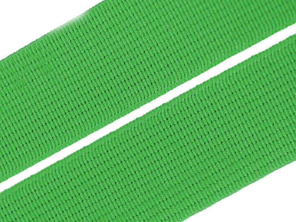 Elastic lat țesut, diverse culori, lățime 20 mm - Alb (25 Metri)