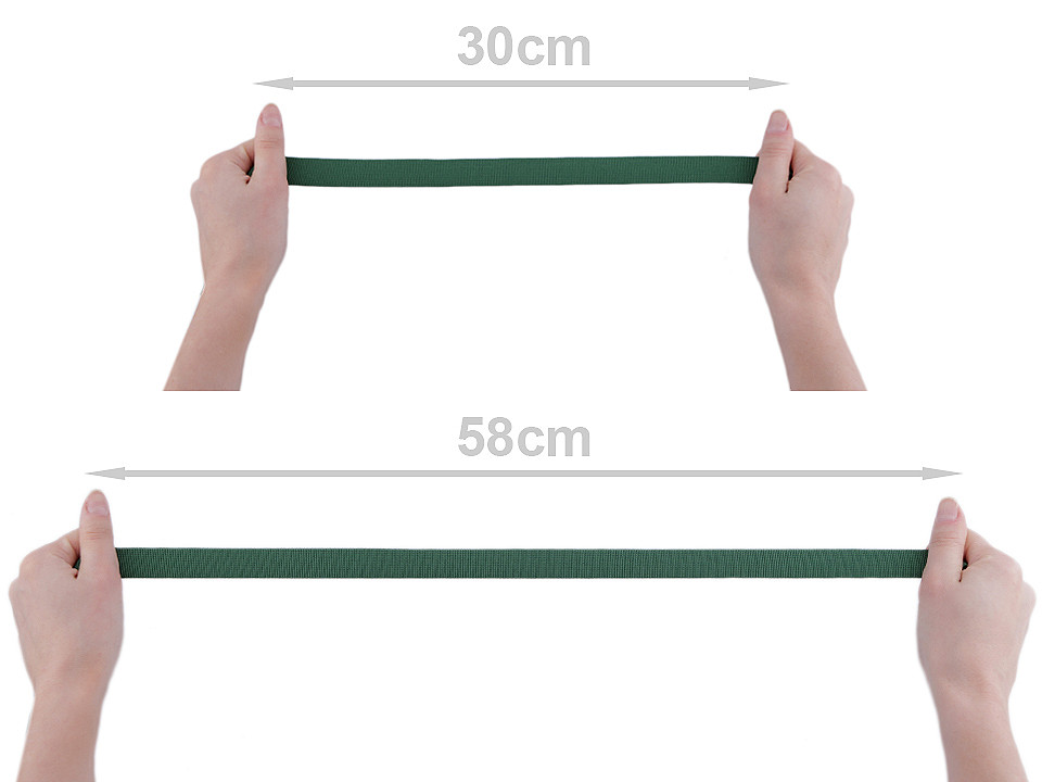 Elastic lat țesut, diverse culori, lățime 20 mm - Alb (25 Metri)