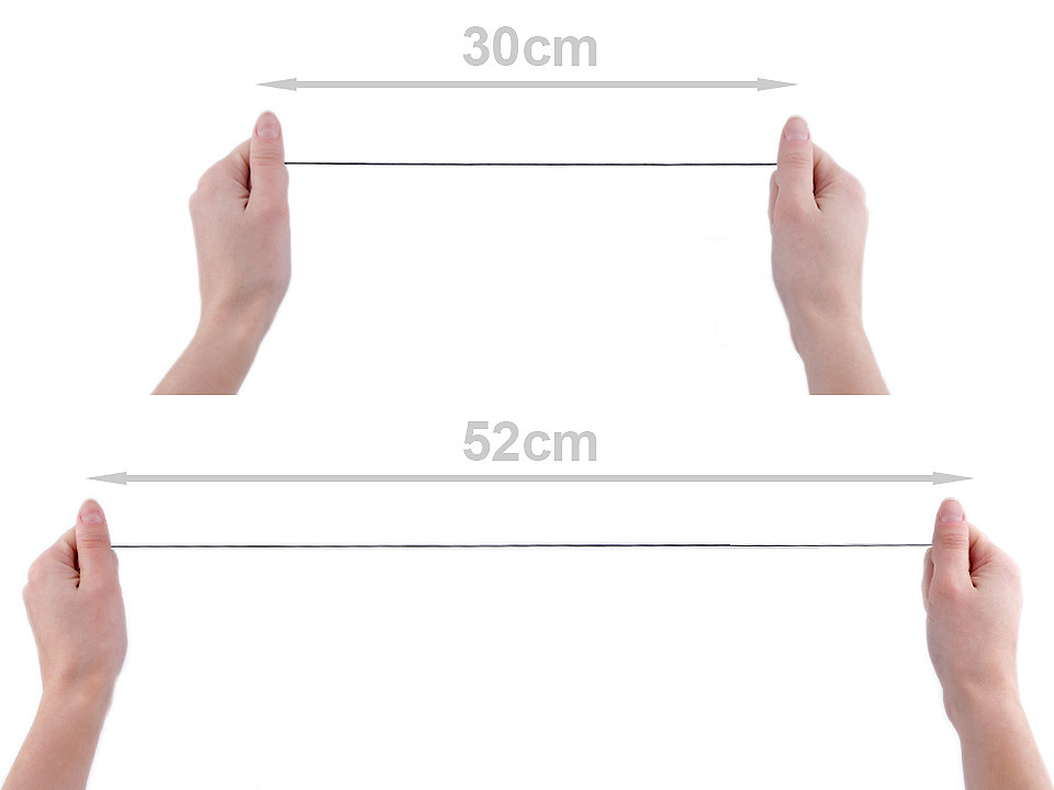 Elastic rotund, ø1 mm - Alb (25 Metri)