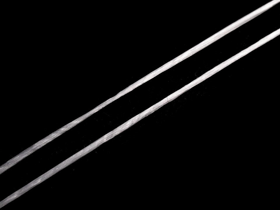 Fir elastic plat, 1 mm - Alb (25 Bucăți) Fir elastic plat, 1 mm - Alb (25 Bucăți)