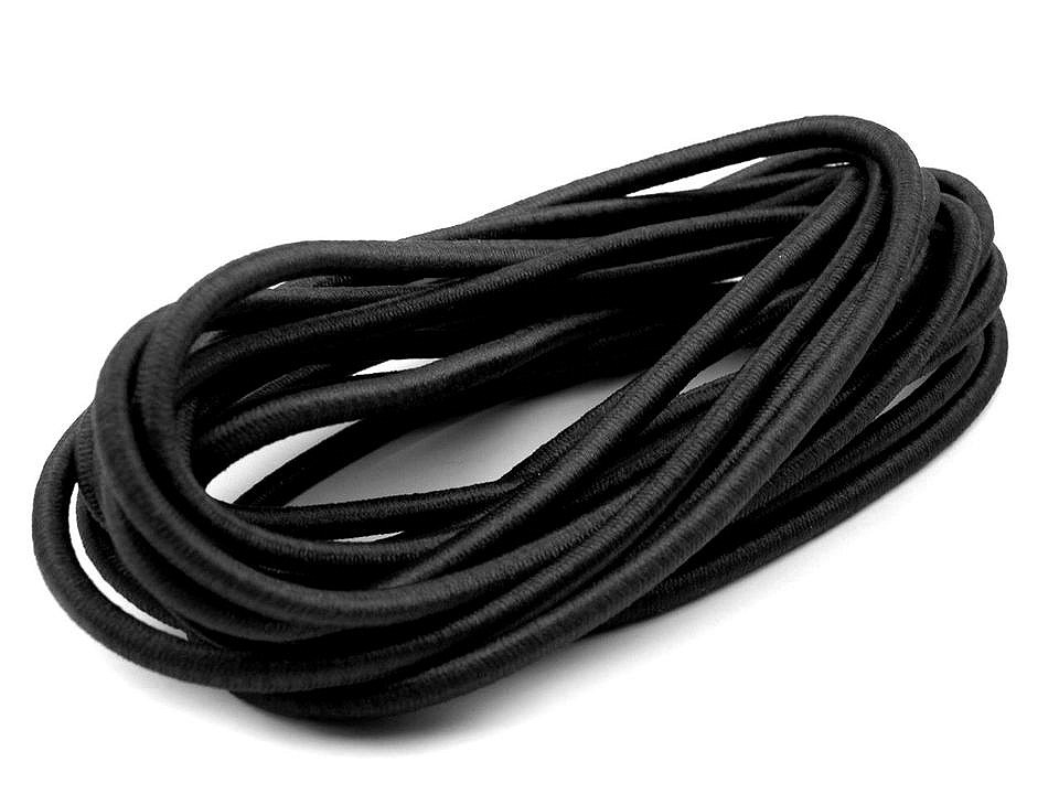 Elastic rotund, ø3 mm, 3 m/buc - Alb (1 Buchet)