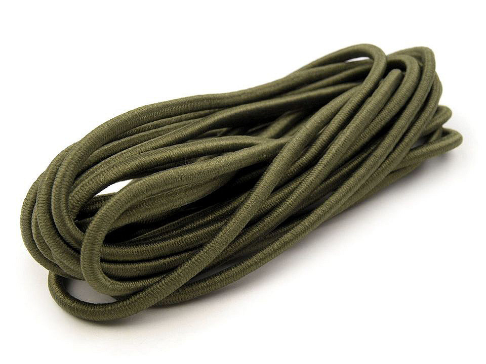 Elastic rotund, ø3 mm, 3 m/buc - Alb (1 Buchet)