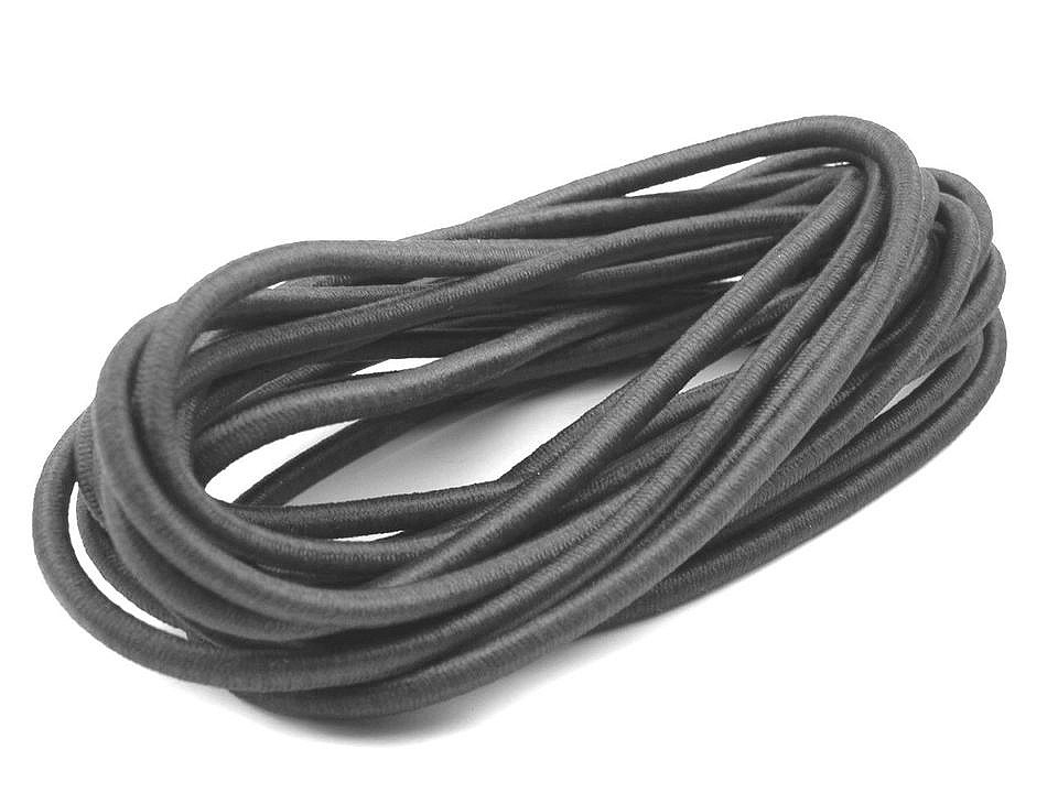Elastic rotund, ø3 mm, 3 m/buc - Alb (1 Buchet)