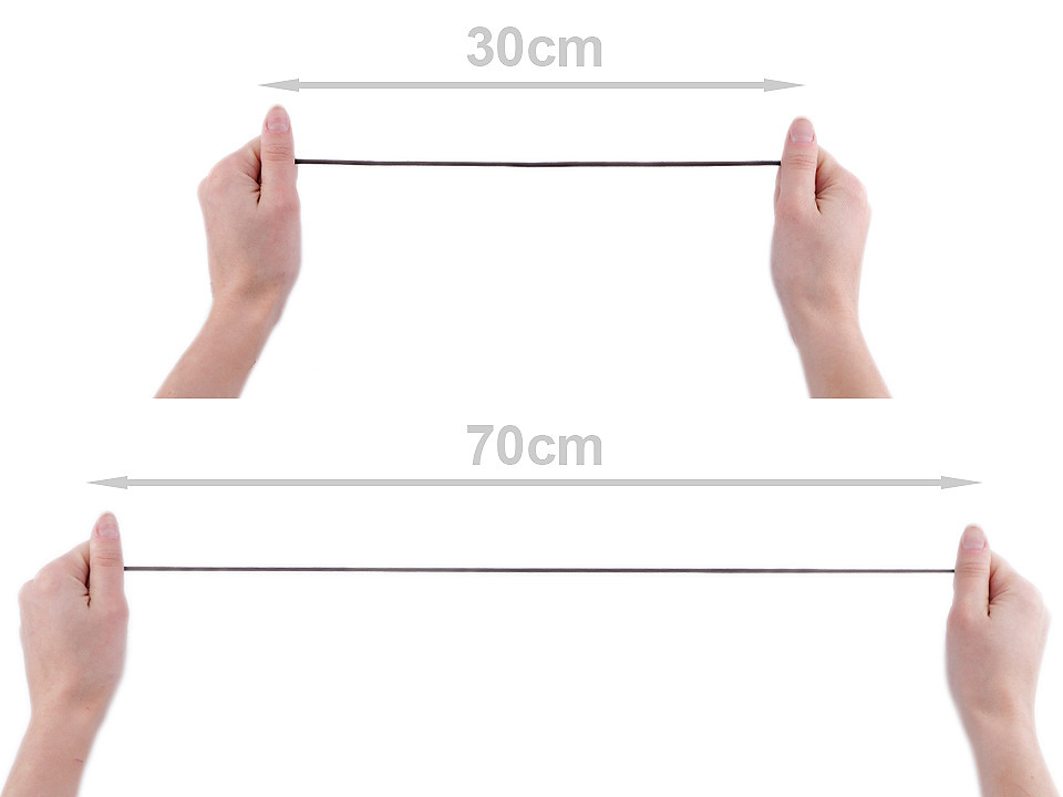 Elastic rotund, ø3 mm, 3 m/buc - Alb (1 Buchet)
