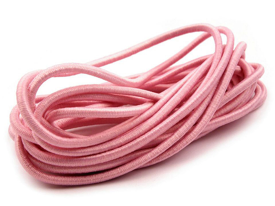 Elastic rotund, ø3 mm, 3 m/buc - Alb (1 Buchet)
