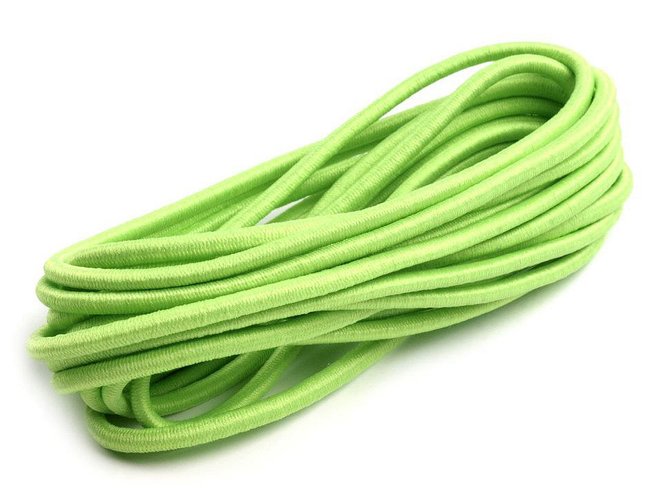 Elastic rotund, ø3 mm, 3 m/buc - Alb (1 Buchet)
