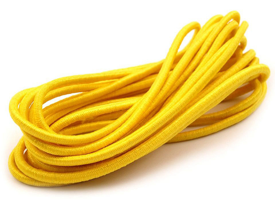 Elastic rotund, ø3 mm, 3 m/buc - Alb (1 Buchet)