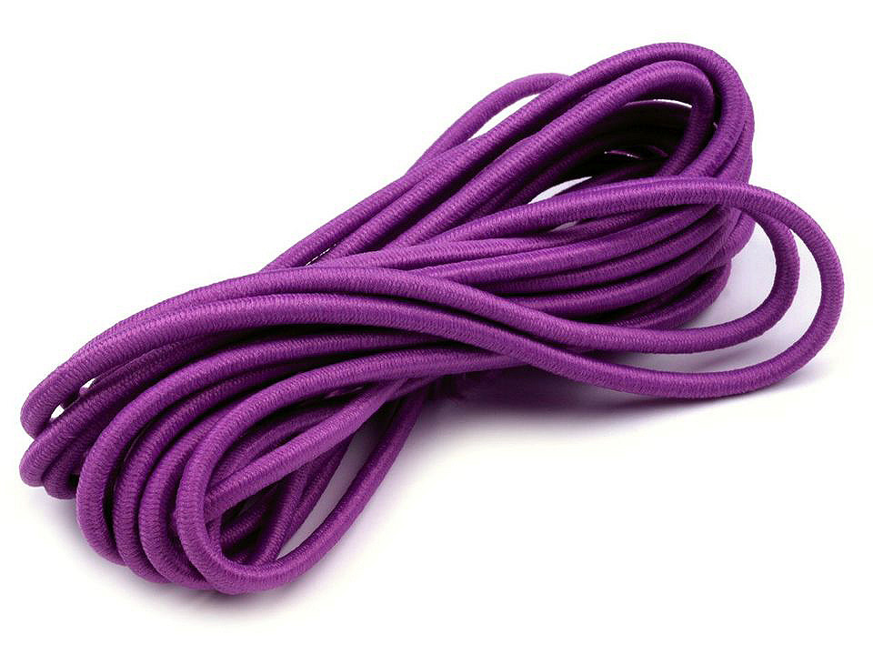 Elastic rotund, ø3 mm, 3 m/buc - Alb (1 Buchet)