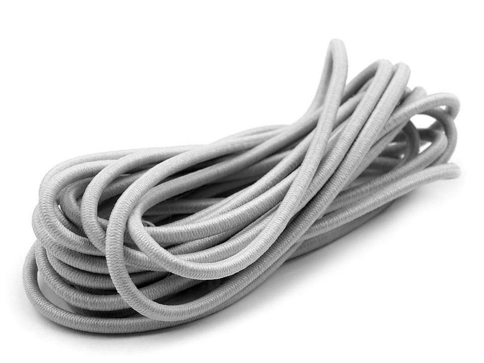 Elastic rotund, ø3 mm, 3 m/buc - Alb (1 Buchet)