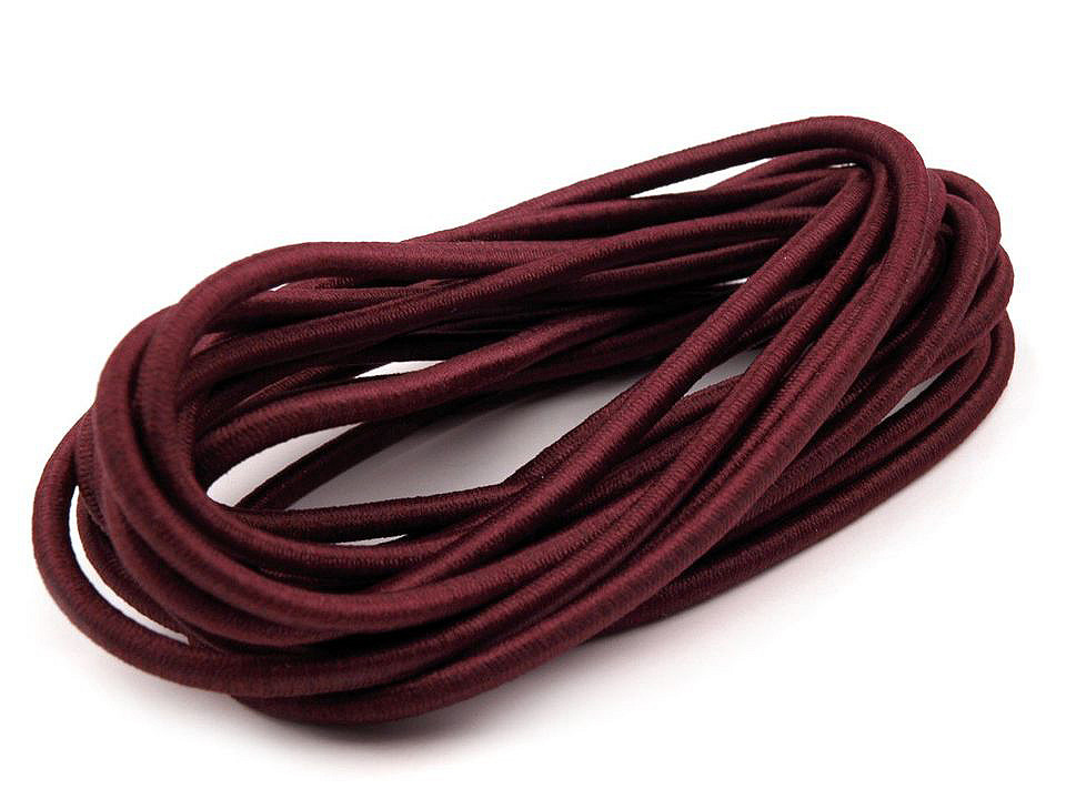Elastic rotund, ø3 mm, 3 m/buc - Alb (1 Buchet)
