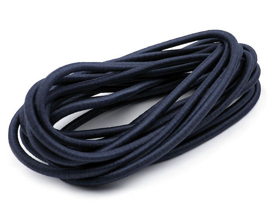Elastic rotund, ø3 mm, 3 m/buc - Alb (1 Buchet)