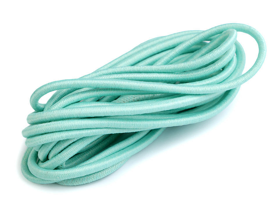 Elastic rotund, ø3 mm, 3 m/buc - Alb (1 Buchet)