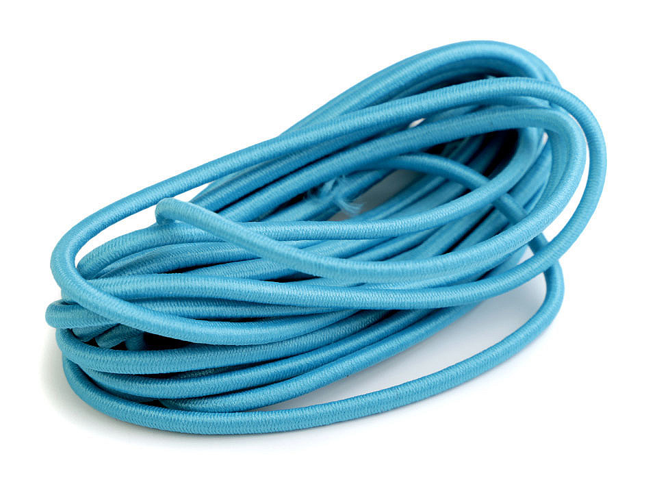 Elastic rotund, ø3 mm, 3 m/buc - Alb (1 Buchet)