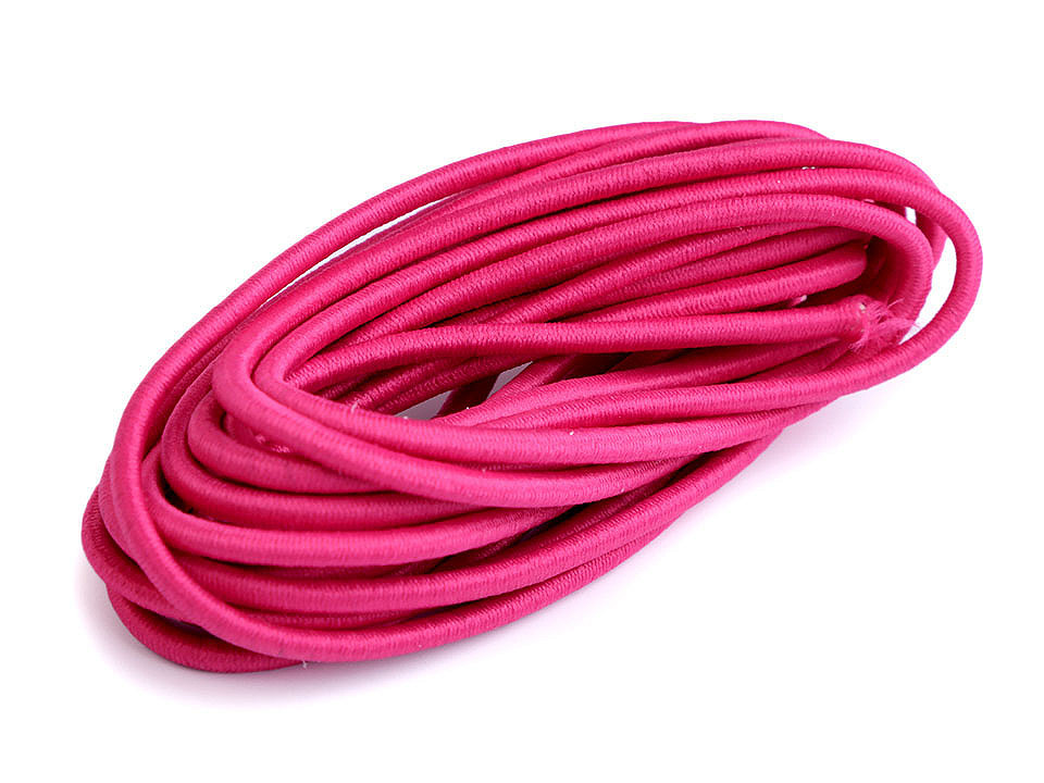 Elastic rotund, ø3 mm, 3 m/buc - Alb (1 Buchet)