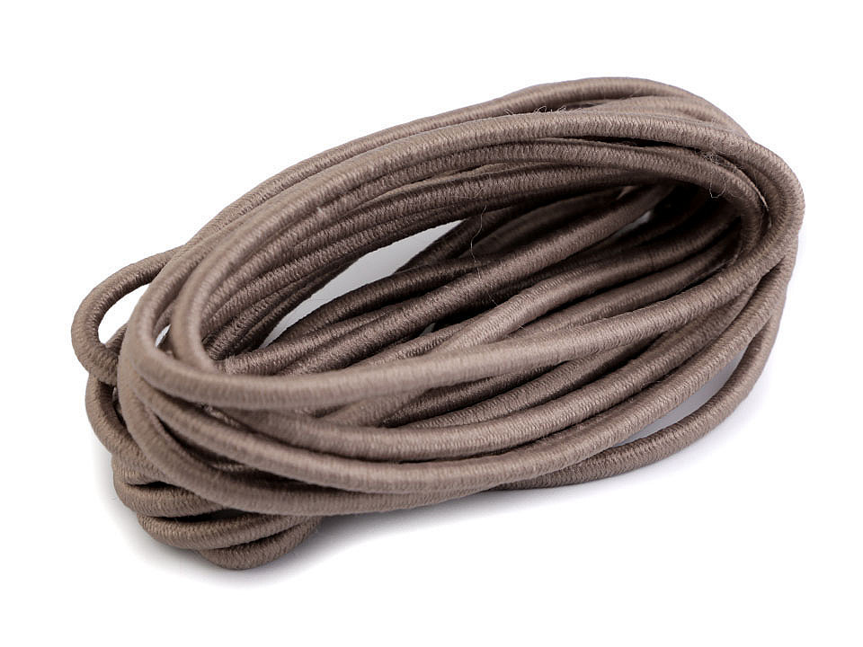 Elastic rotund, ø3 mm, 3 m/buc - Alb (1 Buchet)