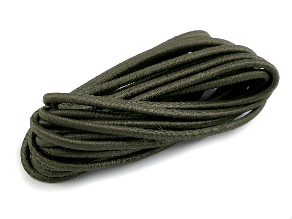 Elastic rotund, ø3 mm, 3 m/buc - Alb (1 Buchet)