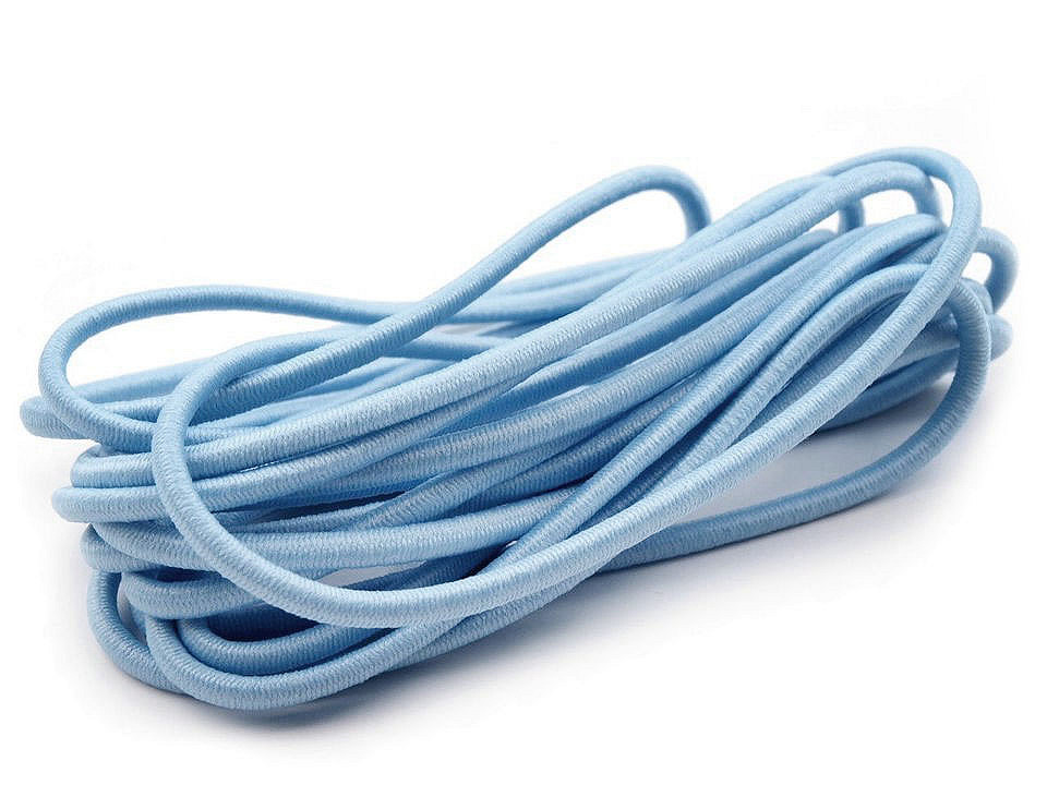 Elastic rotund, ø3 mm, 3 m/buc - Alb (1 Buchet)