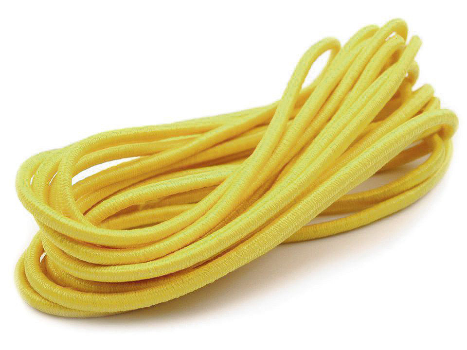 Elastic rotund, ø3 mm, 3 m/buc - Alb (1 Buchet)
