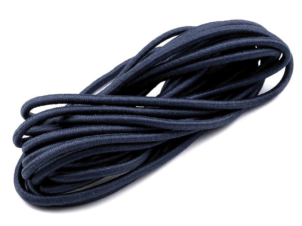 Elastic rotund, ø3 mm, 3 m/buc - Alb (1 Buchet)