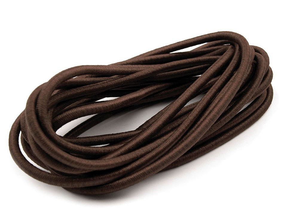 Elastic rotund, ø3 mm, 3 m/buc - Alb (1 Buchet)