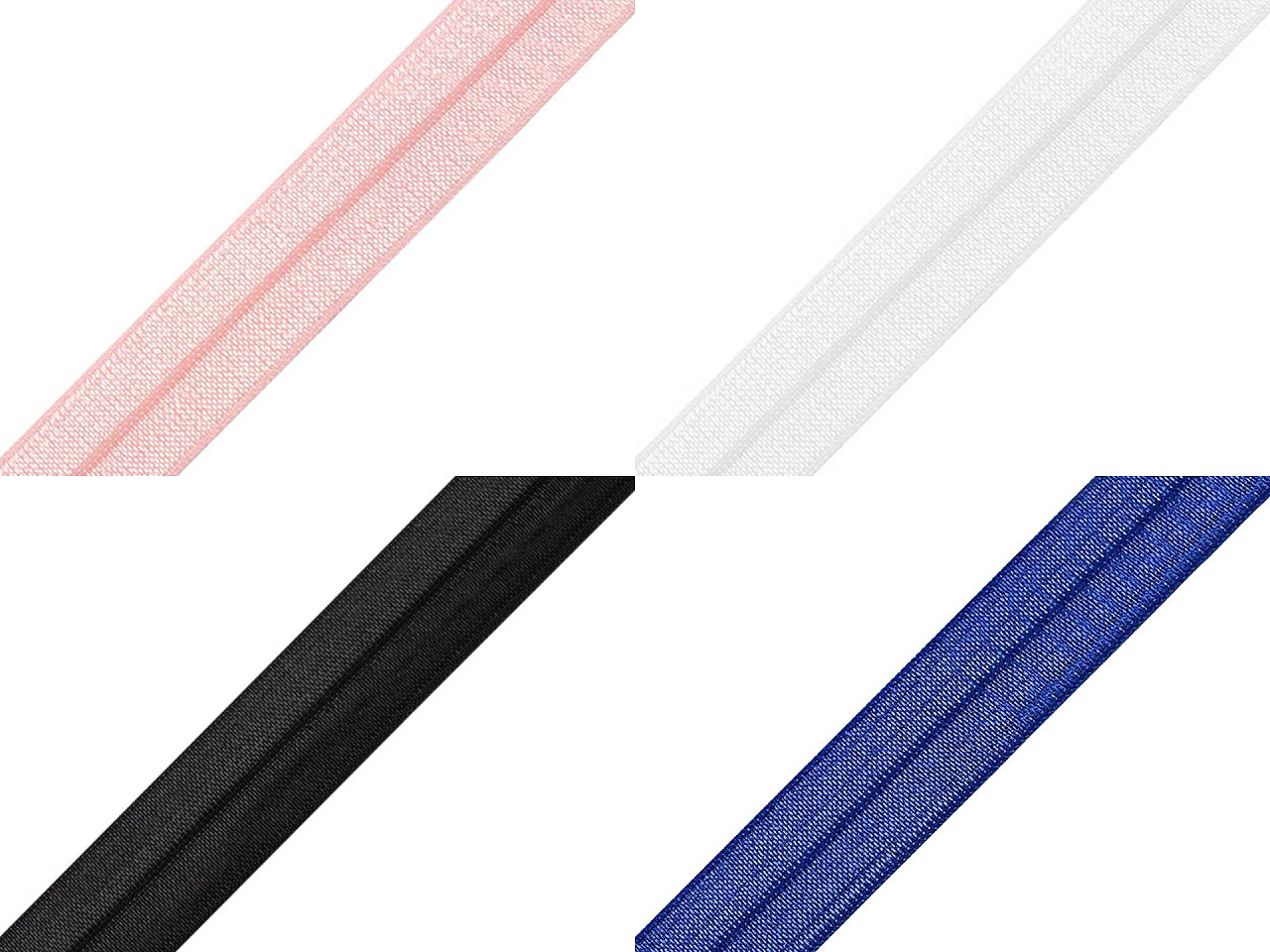 Elastic bias, lățime 16 mm - Roz mediu (25 Metri)