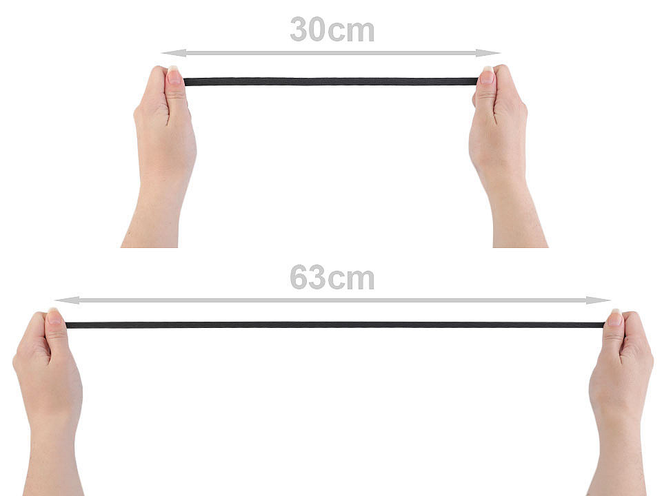 Elastic simplu confecții, lățime 8 mm - Alb (1 Card)