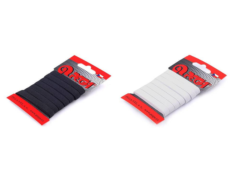 Elastic simplu confecții, lățime 8 mm - Alb (1 Card)