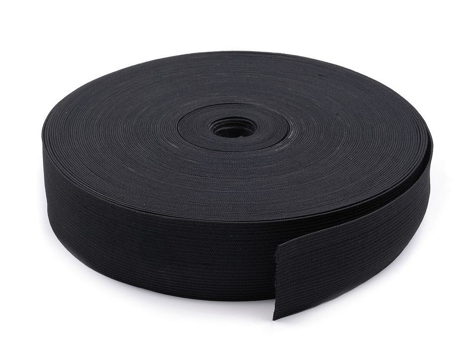 Elastic lat țesut, diverse culori, lățime 50 mm - Verde închis (25 Metri)