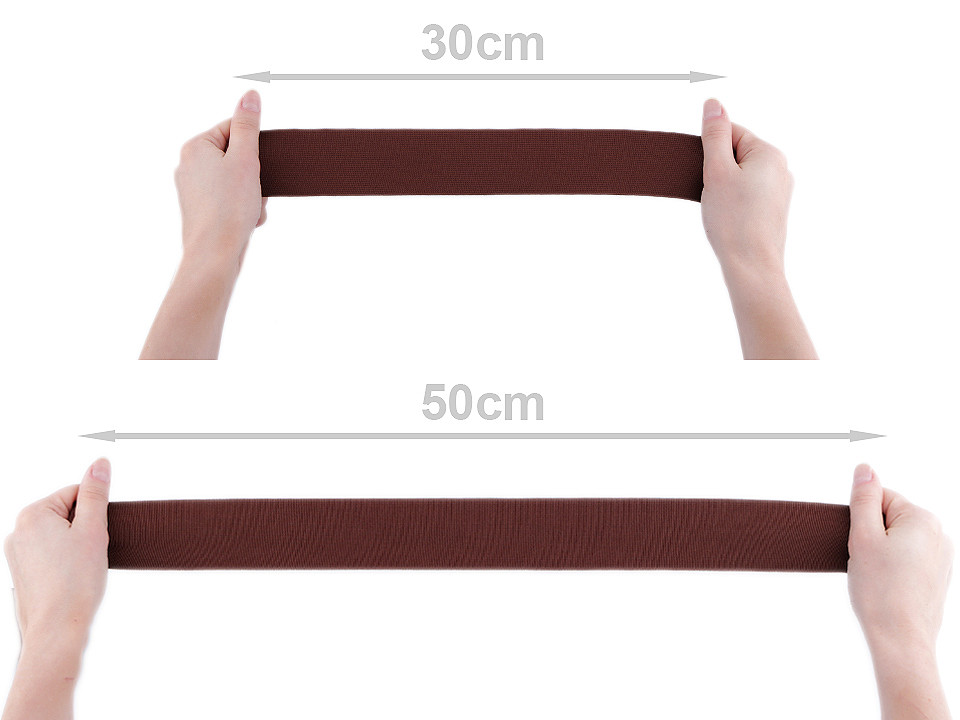 Elastic lat țesut, diverse culori, lățime 50 mm - Verde închis (25 Metri)