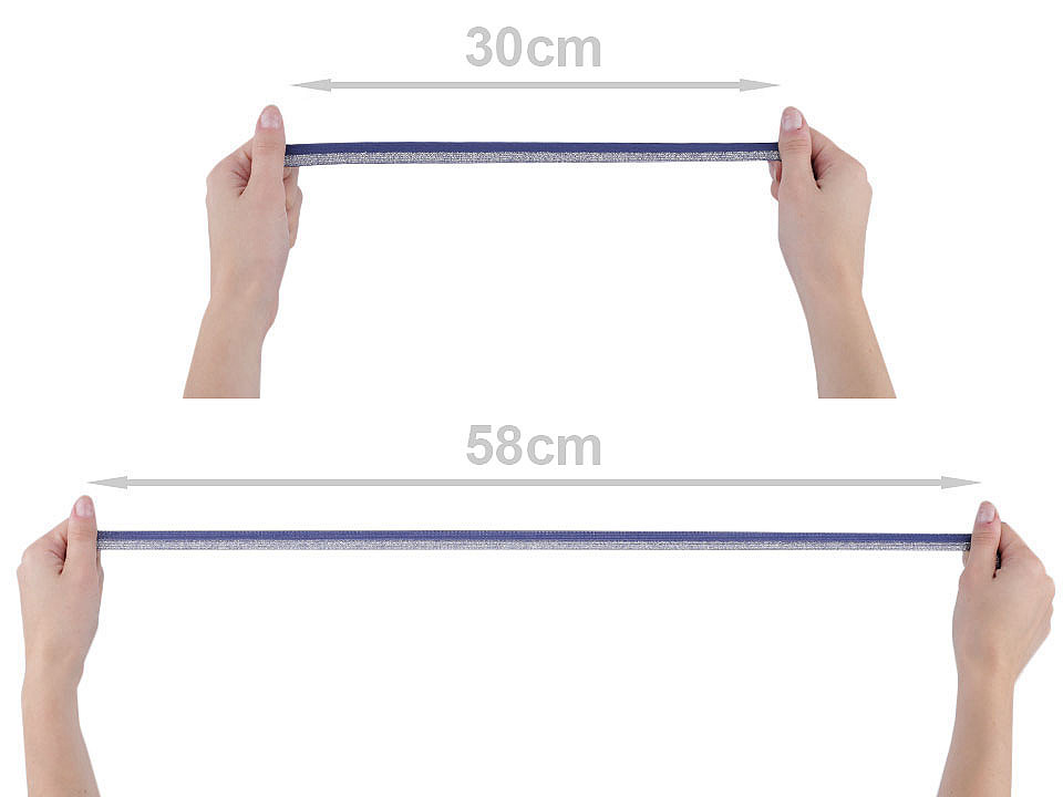 Elastic bias cu lurex, lățime 17 mm - Gri neutral (25 Metri)