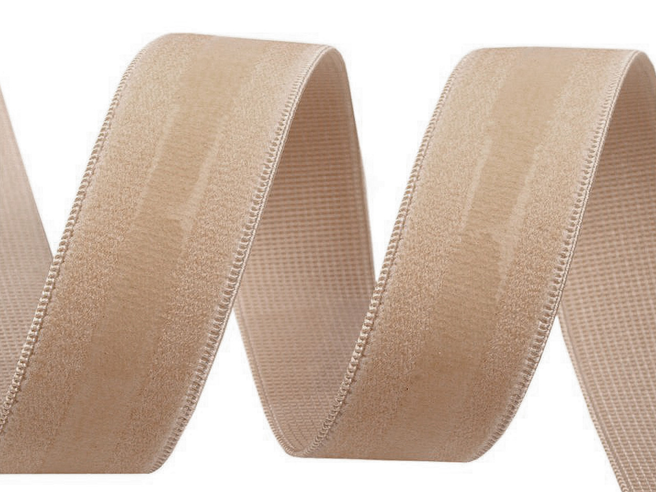 Elastic cu bandă siliconică, lățime 20 mm - Nude (20 Metri)