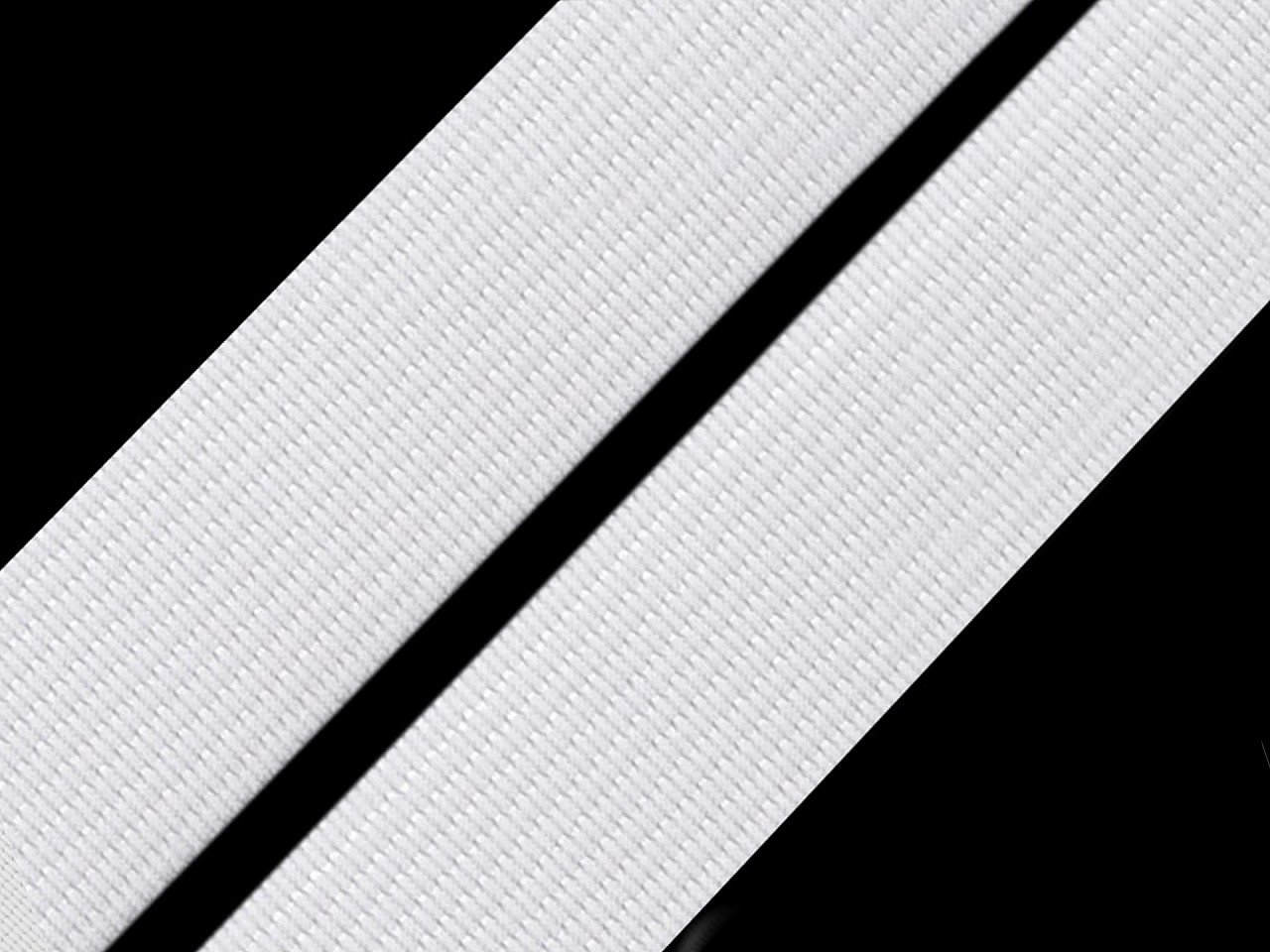 Elastic lat, lățime 19 mm - Negru (1 Metru)