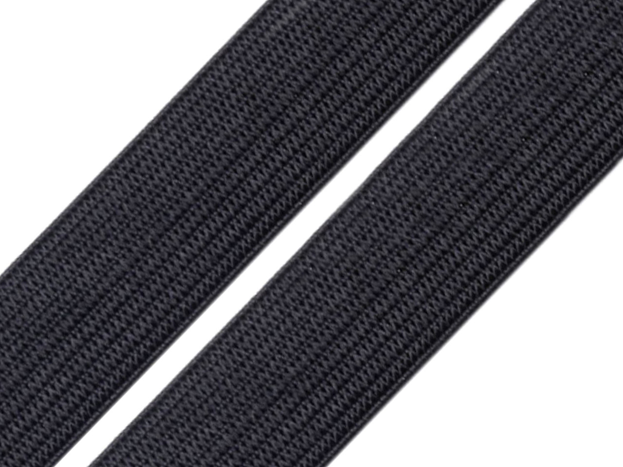 Elastic lat, lățime 19 mm - Negru (1 Metru)