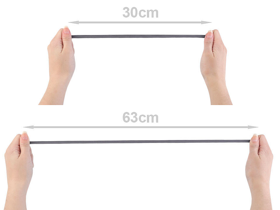 Elastic confecții, lățime 7 mm - Roșu (50 Metri)