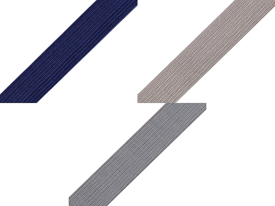 Elastic lat, lățime 20 mm - Albastru închis (1 Metru)