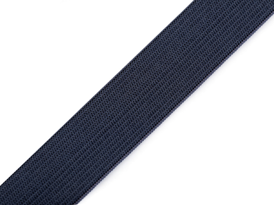 Elastic lat, lățime 20 mm - Albastru închis (1 Metru)