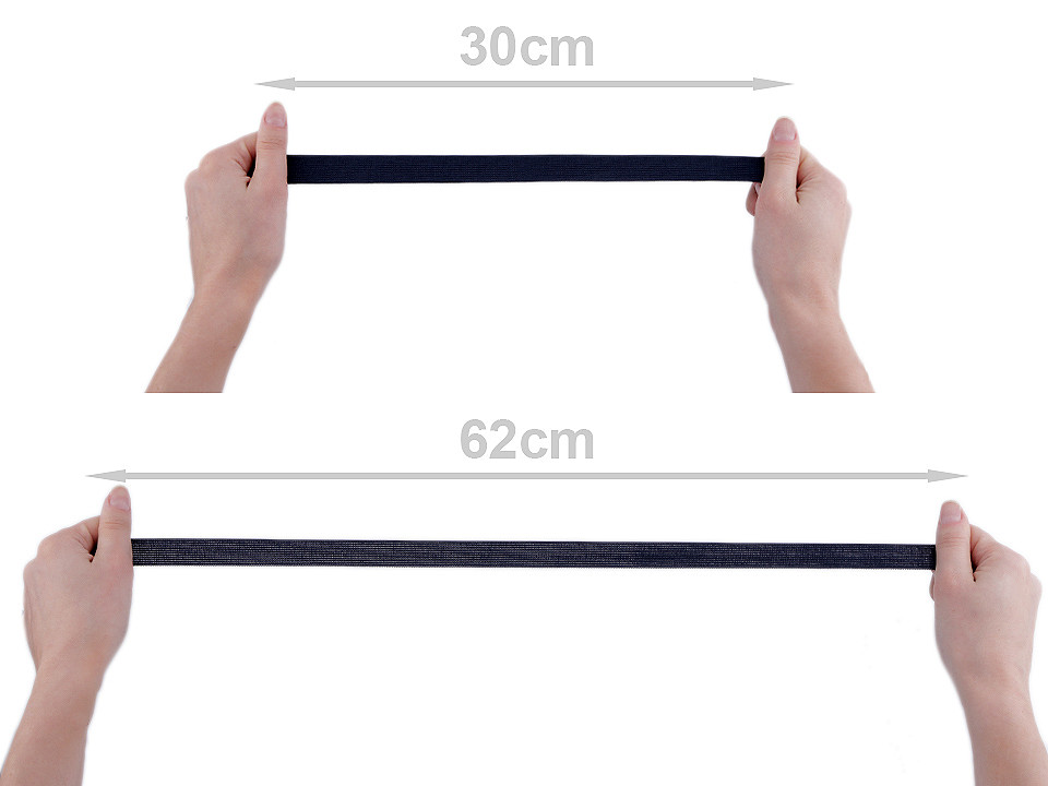 Elastic lat, lățime 20 mm - Albastru închis (1 Metru)