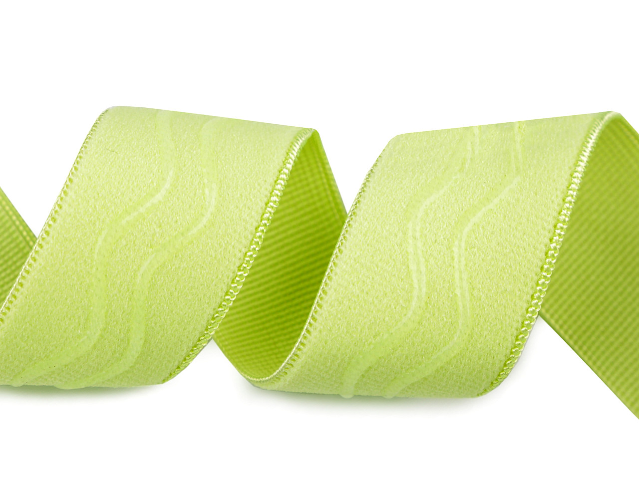 Elastic decorativ cu bandă siliconică, lățime 30 mm - Alb lăptos (1 Metru)