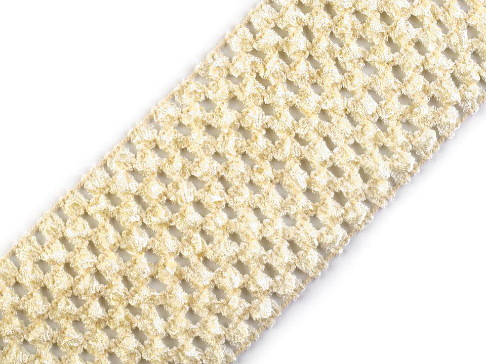 Bandă elastica croșetată tutu, lățime 7 cm - Roșu (1 Metru)