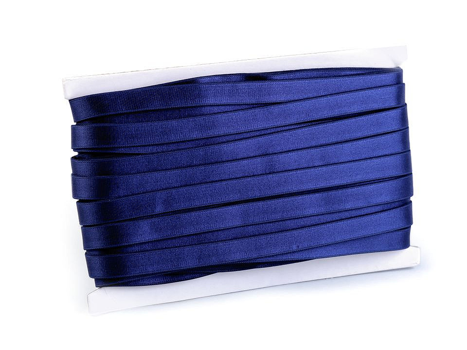 Elastic satinat / bretele sutien, lățime 12 mm - Negru (1 Metru)