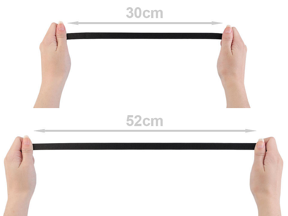 Elastic satinat / bretele sutien, lățime 12 mm - Negru (1 Metru)