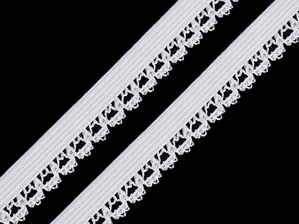 Elastic decorativ, lățime 15 mm - Negru (20 Metri)